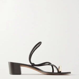*NEW* Emme Parsons black leather Lena block heel sandal